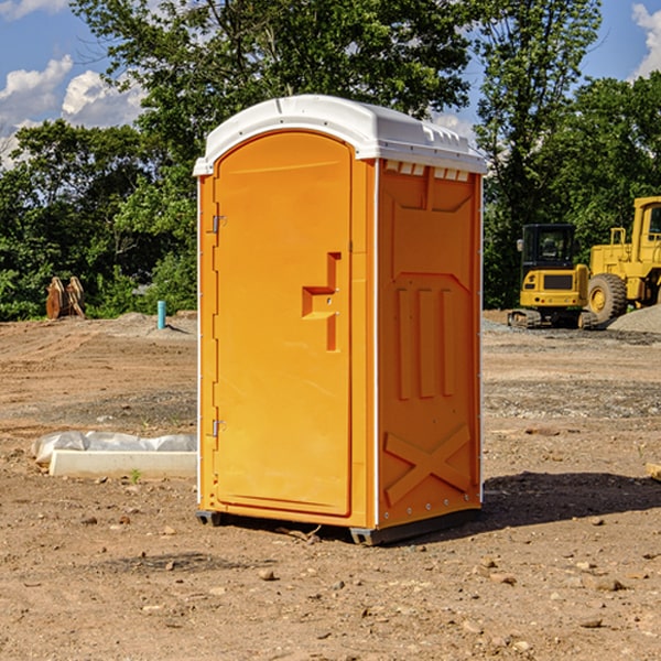 how often are the portable restrooms cleaned and serviced during a rental period in Merit TX